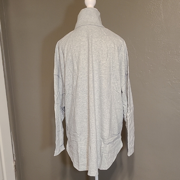 Shewin Cozy Stylish Womens Light Gray Zip-Up Jacket NWOT Zippered Pockets XL - Picture 3 of 11